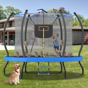 Trampoline 10 pi panier filet enfants
