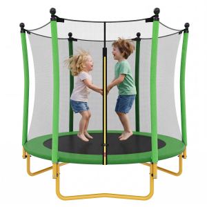 Trampoline enfants 5,5 pi, filet de sécurité, intérieur/extérieur, jambes en U