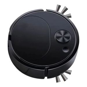 Robot aspirateur intelligent 3 en 1 rechargeable poils poussière noir