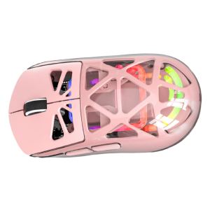 Souris gaming sans fil 3 modes rose 4800DPI
