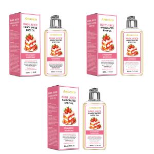 Huile corps fraise sucre Amococo 220ml hydratante parfum