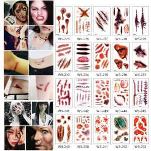 Autocollants cicatrices horreur sangles plaies Halloween