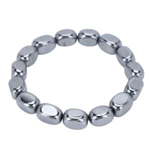 Bracelet élastique perles terahertz naturel unisexe
