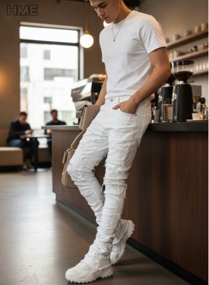 Pantalon droit slim extensible Shanxi