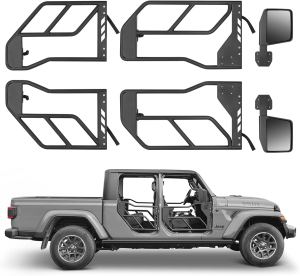Portes tubes Jeep Wrangler JL JLU 2018-2026, 4-pièces