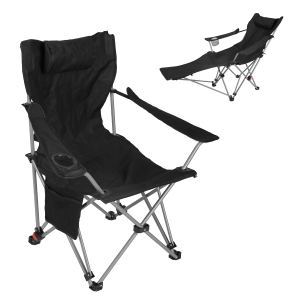 Chaise camping inclinable 4 positions, repose-pieds