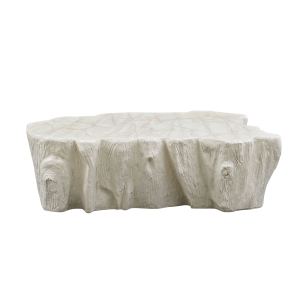 Table café 48.62po fibre de verre assemblage zéro beige