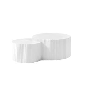 Tables gigognes blanches set 2 MDF