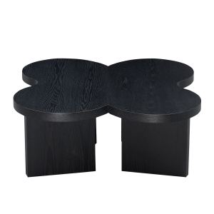 Table café papillon MDF noir, design papillon
