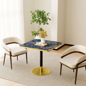 Table bistro moderne Squard 31.5po marbre faux