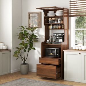 Armoire rangement pantry cuisine, buffet ferme buffet barre café