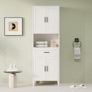 Meuble salle de bain 70.9 po, 2 armoires, 4 portes, 2 tablettes