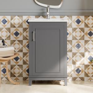 Viedo Vanité salle bain 20 po avec bassin céramique