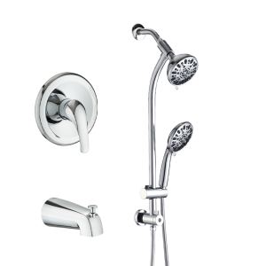 Combo douche 7 jets chrome sans outils, 1,8 GPM