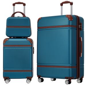 Ensemble bagages 3 pcs 20"-28" bleu TSA