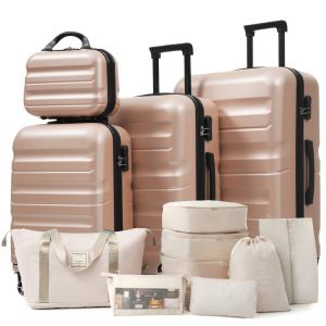 Ensemble bagages ABS rigide léger roues doubles voyage affaires