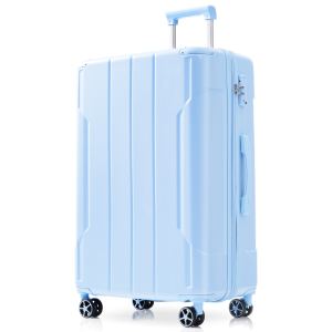 Valise rigide ABS 28" roues doubles, extensible, bleu ciel