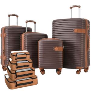 Ensemble 4 valises ABS légères extensibles, 4 cubes