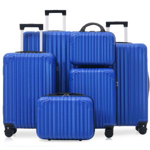 Ensemble 6 valises ABS, roues pivotantes, serrure TSA, légères
