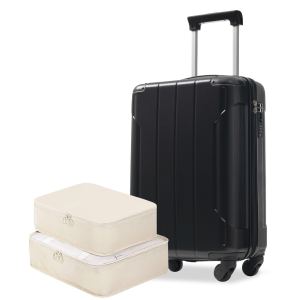 Valise cabine 20" ABS légère roues TSA noir
