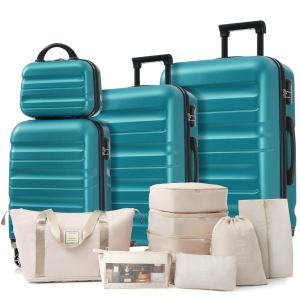 Ensemble valises ABS rigides roues doubles voyage