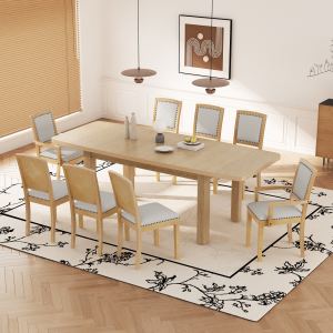 Table salle à manger TOPMAX rustique 84'' 9 pcs