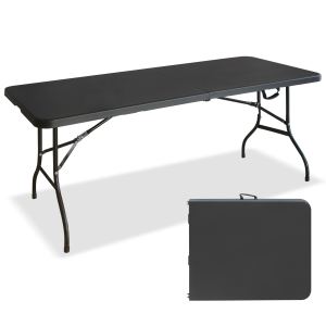 Table pique-nique pliante 6pi noire loisir extérieur