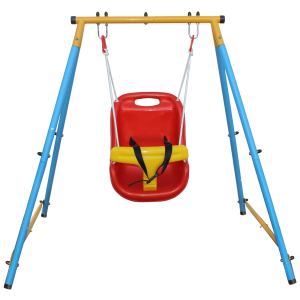 Balançoire enfant métal intérieur extérieur avec ceinture