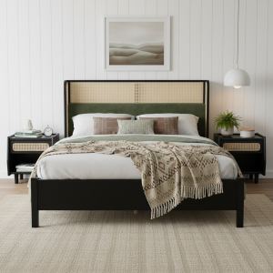 Lit king size 800lbs noir vert sans ressort