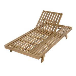 Ensemble 2 chaises longue acacia bois