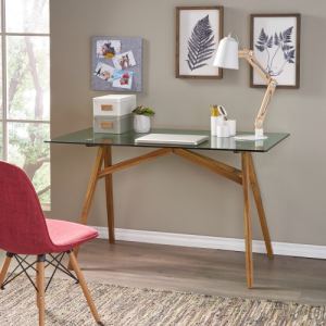 Bureau informatique SKU 61115.00, couleur naturelle