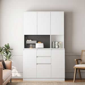 Armoire cuisine 74" station charge buffet