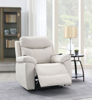 Chriki Fauteuil massage/chauffage/releveur microfibre beige