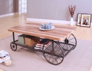 Table café Francie chêne gris antique