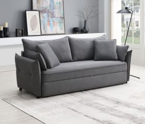 Sofa Irina tissu convertible avec rangement