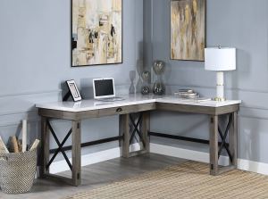Talmar Bureau avec plateau marbre gris, dessus amovible