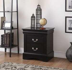 Table de nuit Louis noir Philippe III