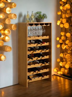 Meuble à vin Hanzi finition chêne