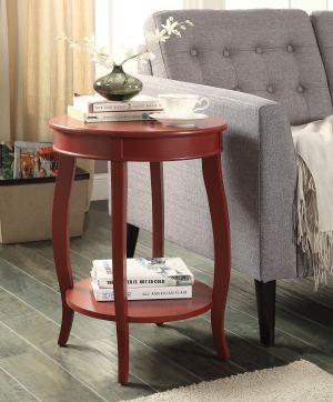 Table d'appoint Aberta, fini rouge
