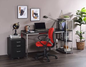 Bureau Tennos noir et chrome