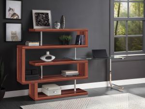 Bureau Buck II verre clair chrome brillant