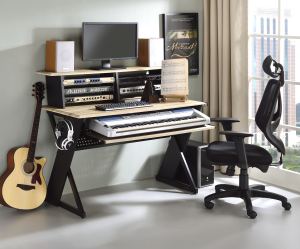 Bureau studio musique Eleazar chêne naturel