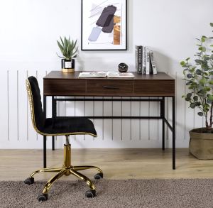 Bureau Verster chêne/noir, avec USB