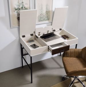Verster Bureau noyer/noir avec USB