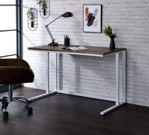 Bureau Tyrese noyer blanc USB