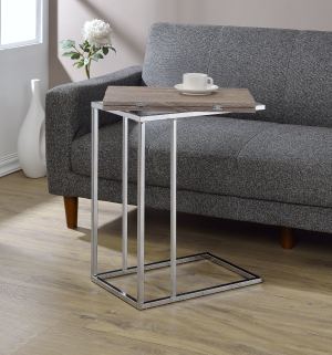 Danson Table d'appoint chêne/chrome