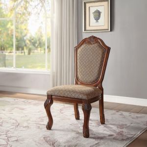 2 fauteuils côté Chateau tissu cerisier