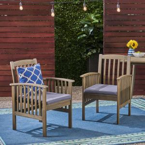 Chaise salle à manger CASA ACACIA 2pcs, avec coussins