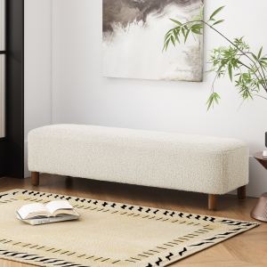 Ottoman confortable, blanc