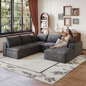 Canapé Cloud 99x103 corduroy, gris foncé, sans assemblage